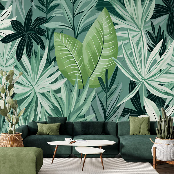 Feuilles et plantes vertes Papier peint Feuilles et plantes vertes