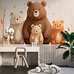 Papier peint Groupe d'ours debout