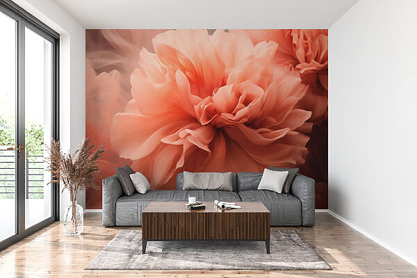 Fleurs de pêcher éthérées tourbillonnant Papier peint Fleurs de pêcher éthérées tourbillonnant