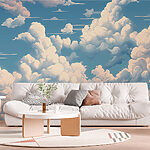 Papier peint Ciel bleu avec nuages
