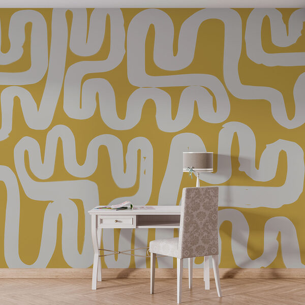 Papier peint Labyrinthe blanc et jaune (UGS : w01686v1) Papier peint Papier peint Labyrinthe blanc et jaune (UGS : w01686v1)
