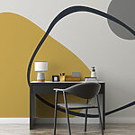 Papier peint Formes jaunes, grises et noires