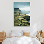 Tableaux Route traversant une montagne