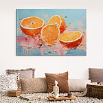 Tableaux Groupe d'oranges coupées en deux