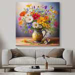 Tableaux Fleurs colorées dans un vase