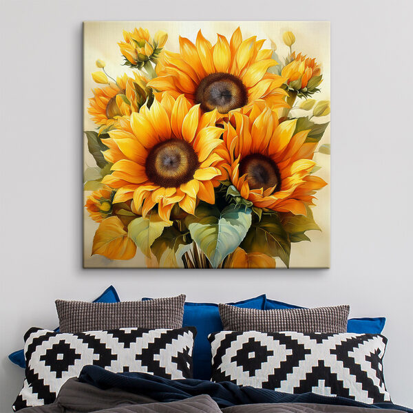 Bouquet de tournesols jaunes Tableaux Bouquet de tournesols jaunes