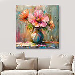Tableaux Peinture de fleurs dans un vase