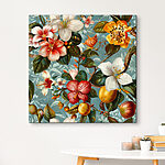 Tableaux Tapisserie vibrante de fleurs exotiques.
