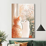 Tableaux Deux chats regardant par la fenêtre
