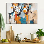 Tableaux Peinture de visages de femmes