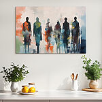 Tableaux Groupe de personnes marchant