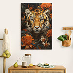 Tableaux Tigre parmi les fleurs d'oranger luxuriantes