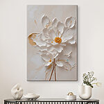 Tableaux Fleur blanche avec centre jaune