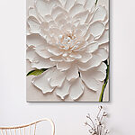 Tableaux Elégante fleur blanche en relief