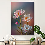Tableaux Groupe de fleurs roses et blanches