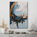 Tableaux Peinture bleue et orange