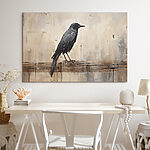 Tableaux Peinture d'un oiseau sur une branche