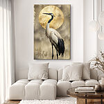 Tableaux Oiseau debout devant la pleine lune