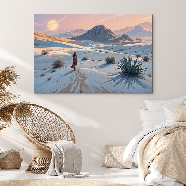 Femme marchant dans la neige Tableaux Femme marchant dans la neige