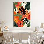 Tableaux Peinture colorée de feuilles