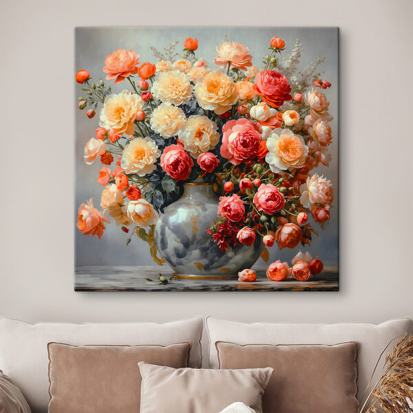 Vase de fleurs sur une table Tableaux Vase de fleurs sur une table