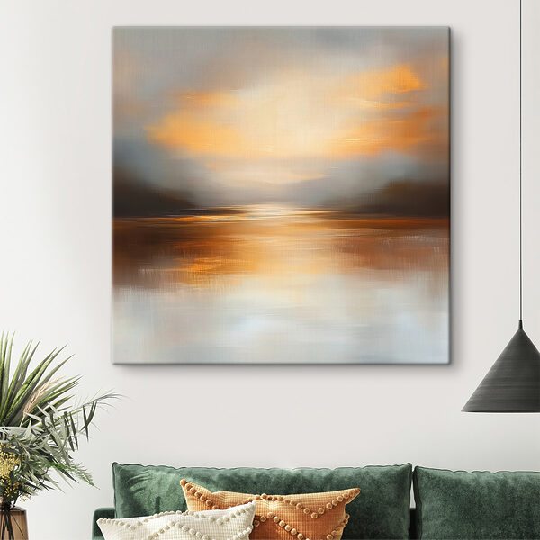 Coucher de soleil sur une étendue d'eau Tableaux Coucher de soleil sur une étendue d'eau