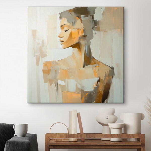 Contemplation abstraite dans les tons beiges Tableaux Contemplation abstraite dans les tons beiges