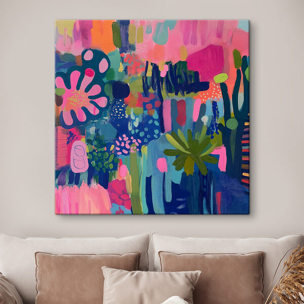 Peinture colorée de fleurs et de plantes Tableaux Peinture colorée de fleurs et de plantes