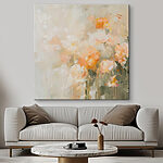 Tableaux Peinture de fleurs sur une surface blanche