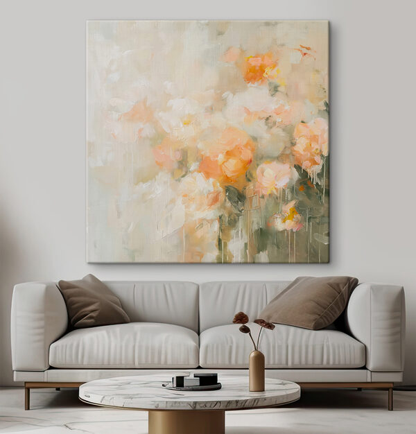 Peinture de fleurs sur une surface blanche Tableaux Peinture de fleurs sur une surface blanche