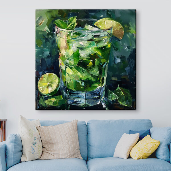 Verre de glace et citrons verts Tableaux Verre de glace et citrons verts