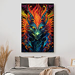 Tableaux Dragon coloré avec cornes