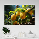 Tableaux Groupe de citrons sur un arbre