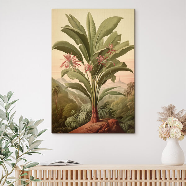 Grande plante avec des fleurs et des feuilles Tableaux Grande plante avec des fleurs et des feuilles