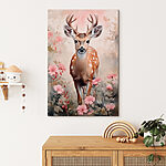 Tableaux Cerf dans un champ de fleurs