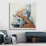 Tableaux Aquarelle d'un escalier