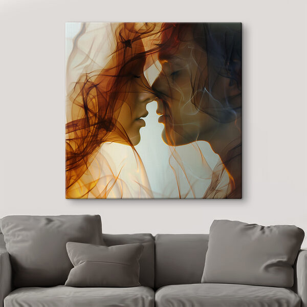 Homme et femme avec de la fumée Tableaux Homme et femme avec de la fumée