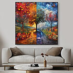 Tableaux Peinture d'un arbre et d'un chemin