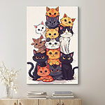 Tableaux Groupe de chats empilés