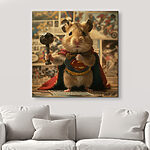 Tableaux Hamster portant une cape et tenant un marteau