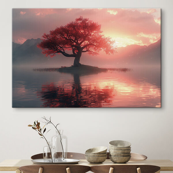 Arbre sur une petite île dans l'eau Tableaux Arbre sur une petite île dans l'eau