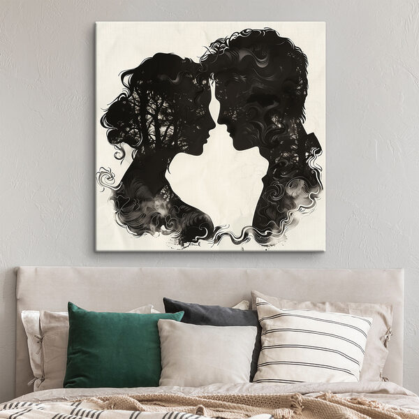 Homme et femme face à face Tableaux Homme et femme face à face