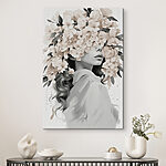 Tableaux Femme avec des fleurs sur la tête