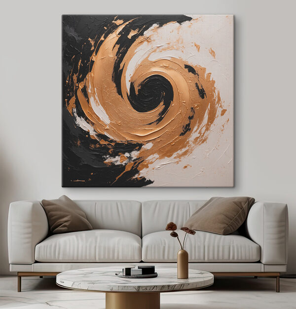 Tempête tourbillonnante de crème et de nuit Tableaux Tempête tourbillonnante de crème et de nuit