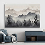 Tableaux Paysage de montagnes et d'arbres