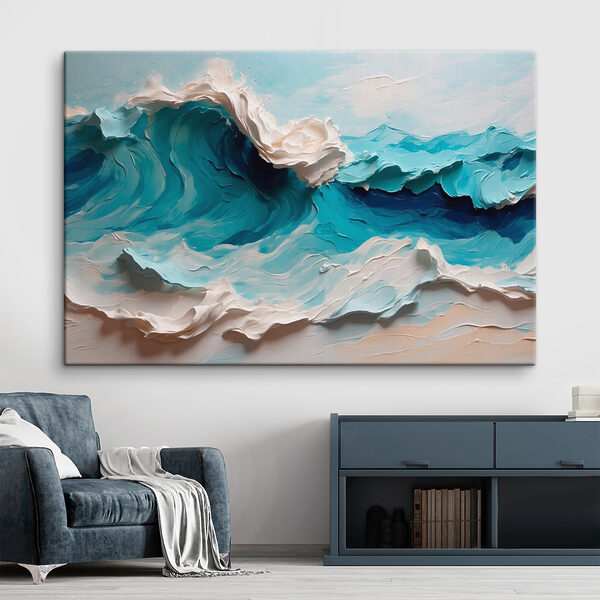 Peinture d'une vague Tableaux Peinture d'une vague