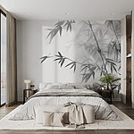 Papier peint Feuilles de bambou sur une branche
