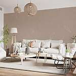 Papier peint Motif de fleurs sur fond beige