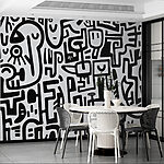 Papier peint Motif noir et blanc