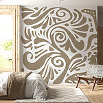 Papier peint Motif blanc et marron